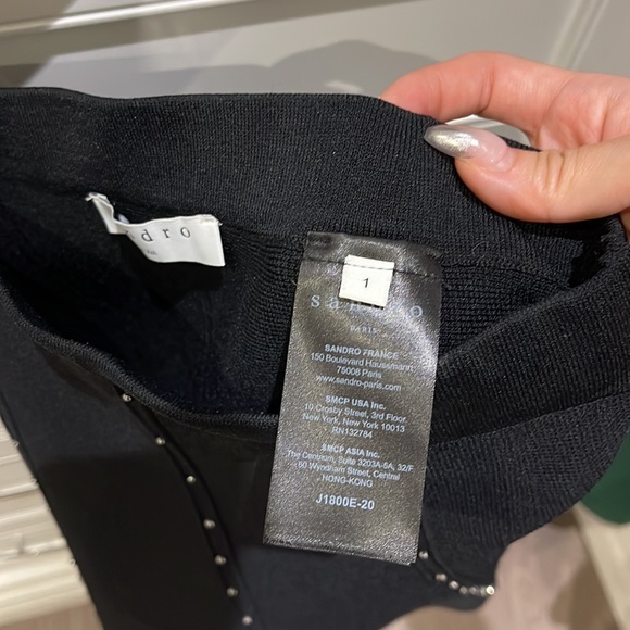 Sandro knit skirt black size 1 - Picture 10 of 11